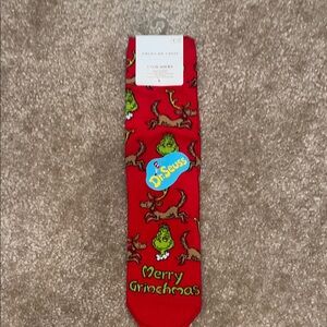 American Eagle Outfitters Red Grinch Socks